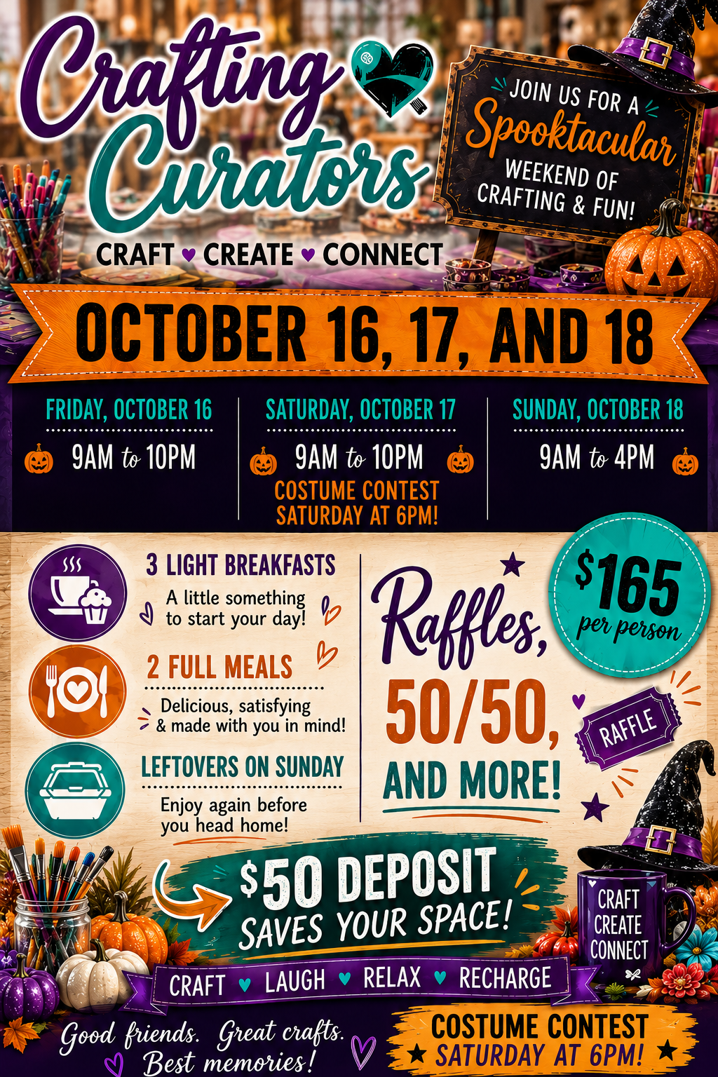 Spooktacular Craft Retreat - Oct. 16, 17, and 18